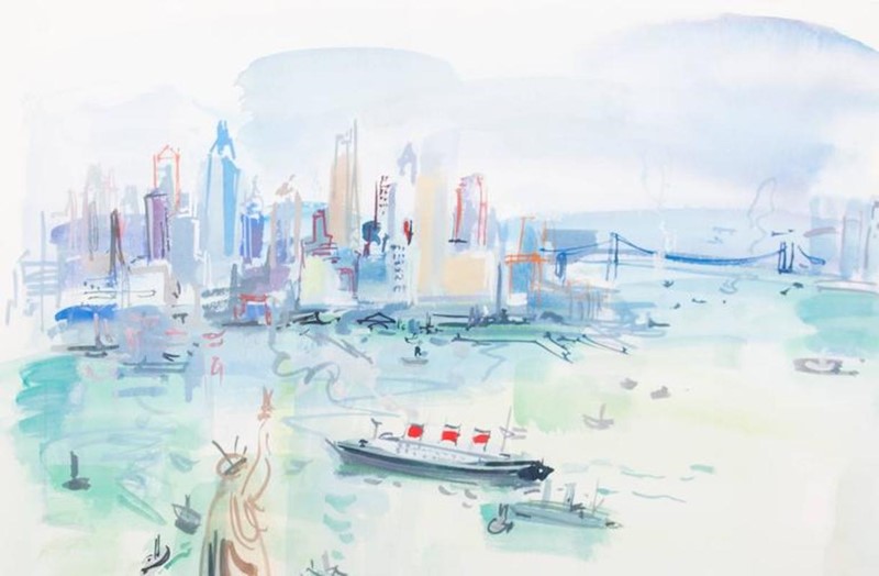 1960s Watercolour Vista of New York City by Roger -3details-dsc0515-l-2-main-637293849080262143.jpg