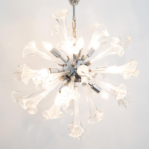 murano flower starburst hanging light