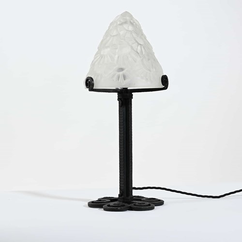 Small Art Deco Table Lamp By Degué