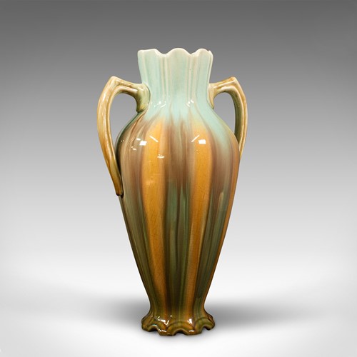 Antique Decorative Vase, French, Ceramic, Flower Urn, Art Nouveau, Victorian