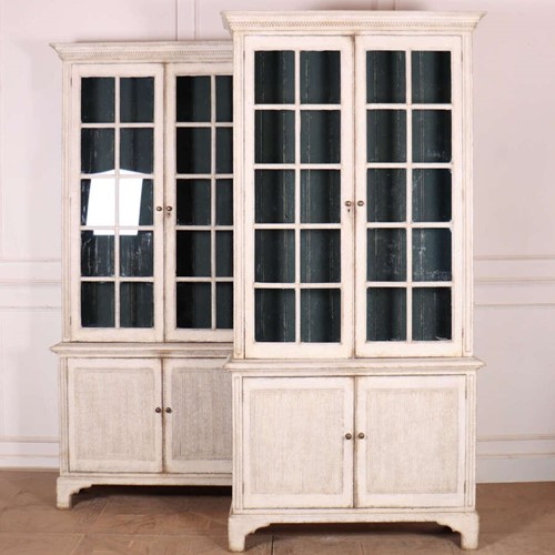 Pair of Swedish Painted Bookcases