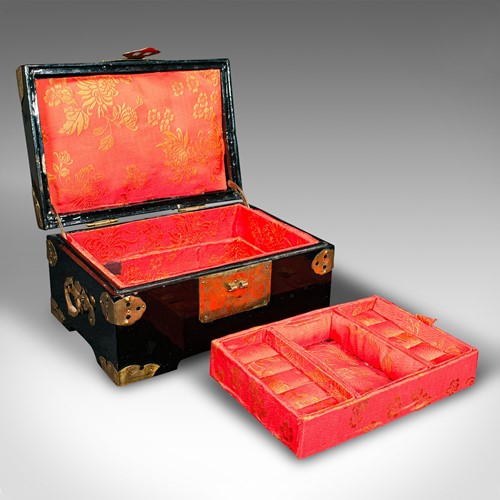 Vintage Decorative Jewellery Case, Japanese, Lacquer, Box, Art Deco, Circa 1930