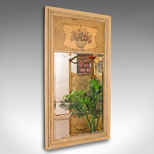 Tall Antique Trumeau Mirror, French, Provincial, Pier, Wall, Victorian, C.1900