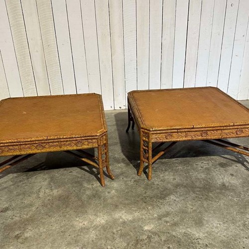 20th century bamboo coffee tables