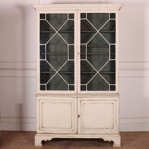 English Painted Glazed Bookcase