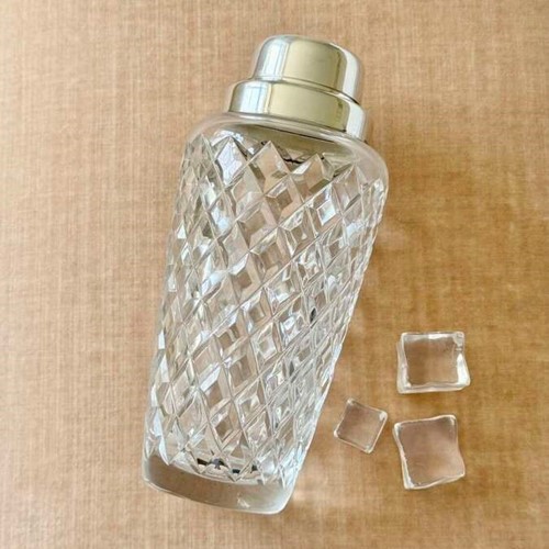 Fine quality crystal & silver plated cocktail shaker by WMF C1950