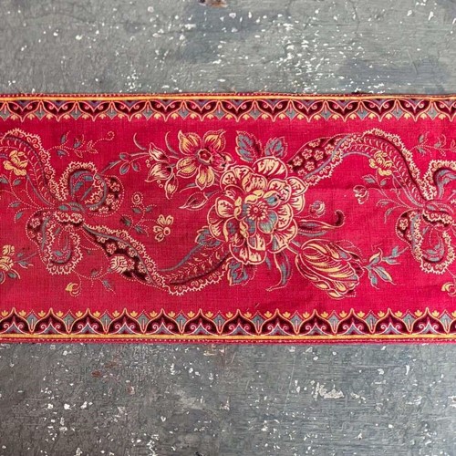 Andrinople Red Printed Border French 19th century
