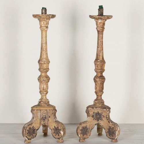 Pair of late 18th Century Italian Candlesticks