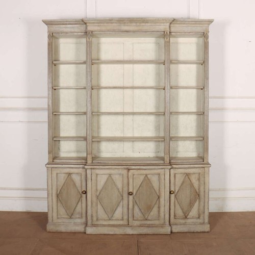 Custom Built Swedish Style Breakfront Bookcase