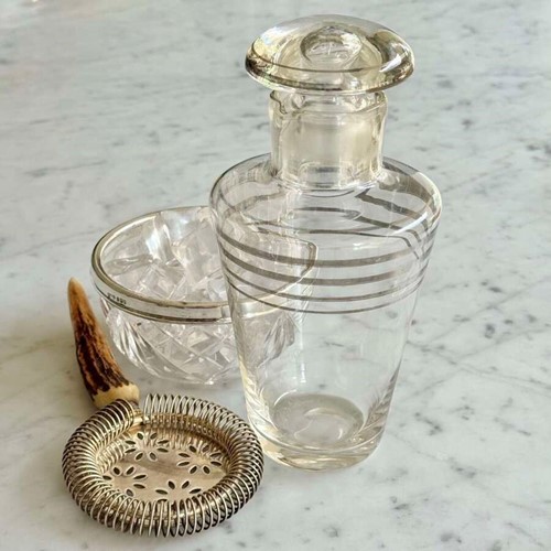 Art Deco glass cocktail shaker Decanter C1930