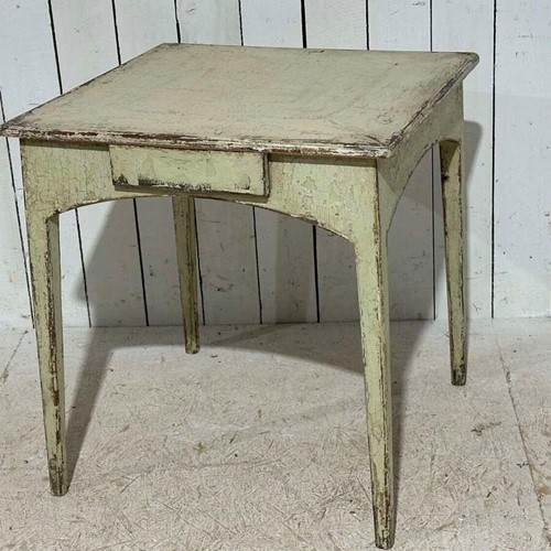 Painted Catalan Table With Drawer Circa 1860