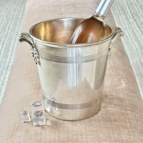 Superb French silver plated champagne wine bucket cooler