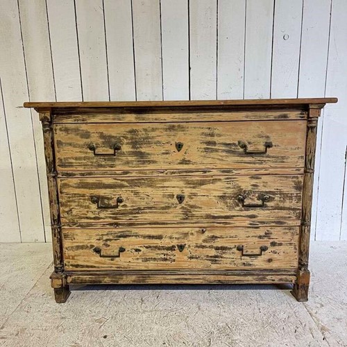 Painted pine chest original paint circa 1840