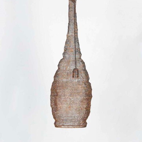 Sculptural Wire Mesh Pendant Light