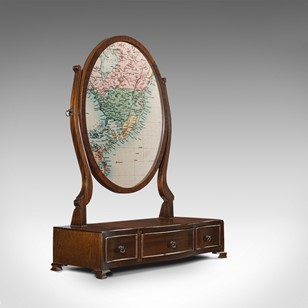 Vintage Toilet Mirror, English, Mah...