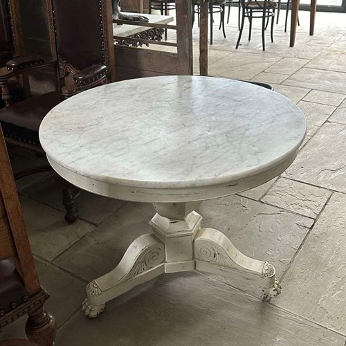 19th century marble top Gueridon