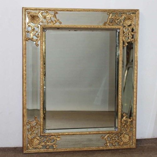 18Th Century French Giltwood Margin Mirror