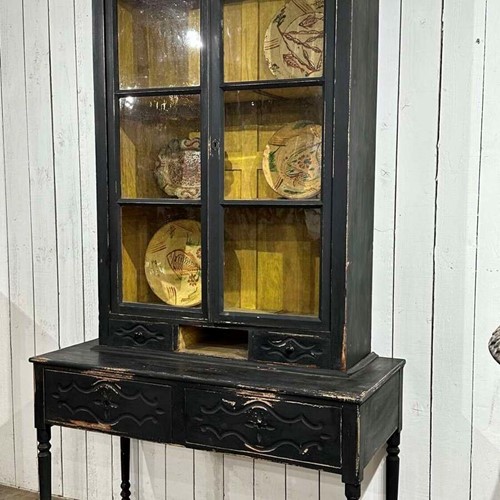 French painted cabinet on stand circa 1860