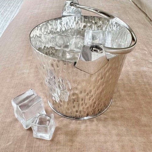 Hukin & Heath Aesthetic silver plated ice bucket attributed to Dr Christopher Dresser