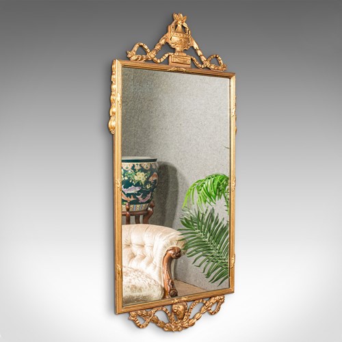 Vintage Cafe Mirror, French, Giltwood, Hall, Overmantle, Mid 20th Century, 1950