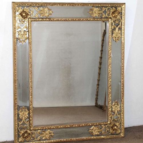 Antique Giltwood 18Th Century French Margin Mirror