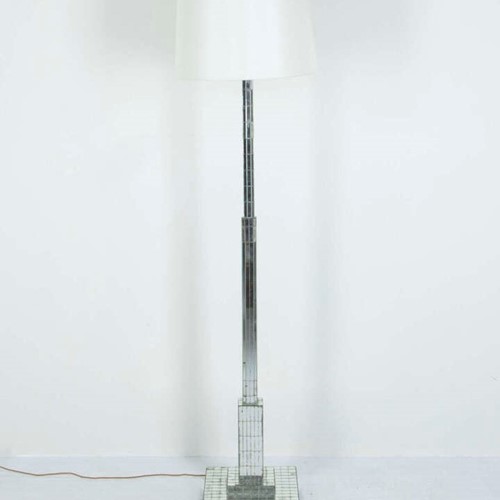 20th Century Mirror Glass Floor Lamp