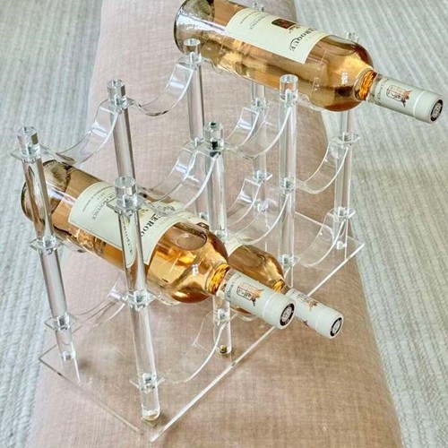 Vintage Lucite Wine Bottle Rack C1970