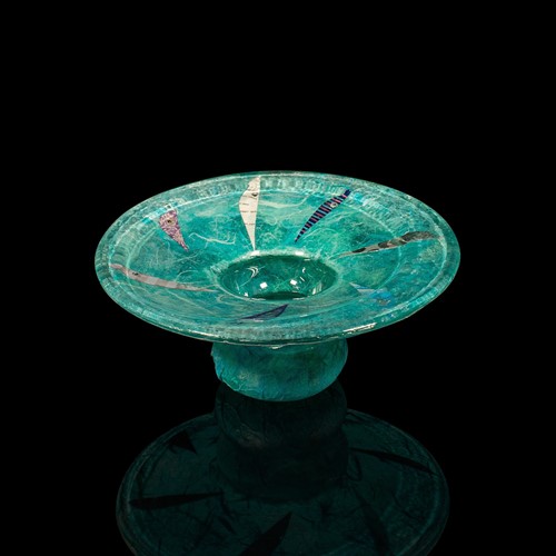 Contemporary Decorative Tea Light Stand, English Art Glass, Votive Candle Holder