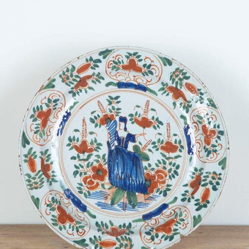 Mid 18Th Century Delft Charger