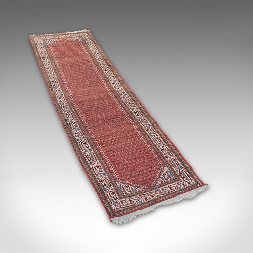 Long Vintage Hallway Runner, Persian, Woollen, Carpet, Mid 20th, Circa 1960