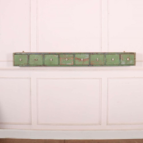 English Wall Hanging Bank of Drawers