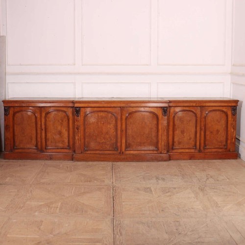 English Burr Walnut Dresser Base