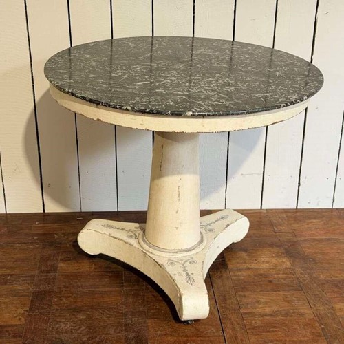 French painted marble top Gueridon circa 1829