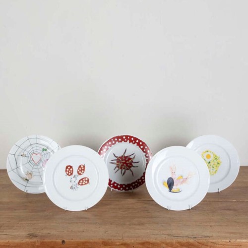 Five Mid Century Plates By Georges Hugnet