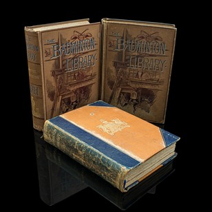 3 Antique Badminton Library Books, ...