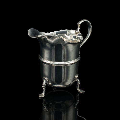 Small Antique Cream Jug, English, Sterling Silver, Milk Pourer, Hallmarked 1919