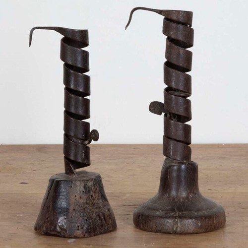 Early 19Th Century French Cellar Candlesticks