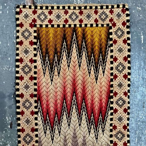 Bargello Silk Embroidery Italian 20Th Century