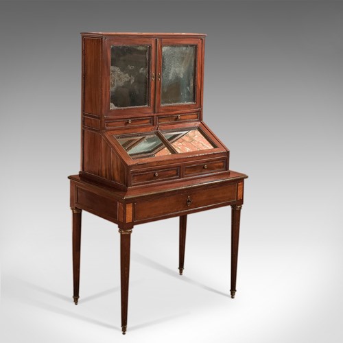 Antique Bonheur du Jour, Gamichon A Paris, Rare Writing Desk, Table French c1800