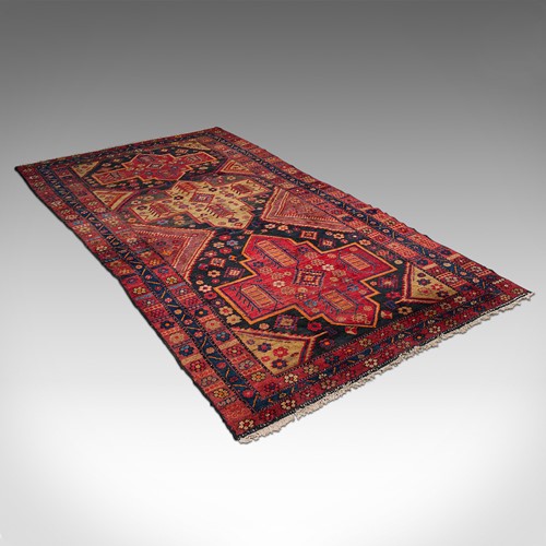 Vintage Shiraz Decorative Rug, Persian, Woven, Hall, Lounge Carpet, Circa 1940