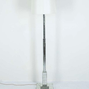 20th Century Mirror Glass Floor Lam...