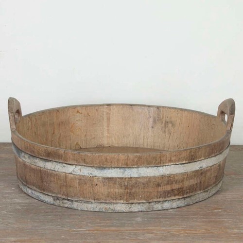 Coopered Oak Dairy Bowl