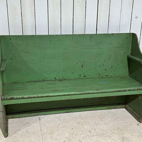 19th century green painted Catalan bench circa 1830