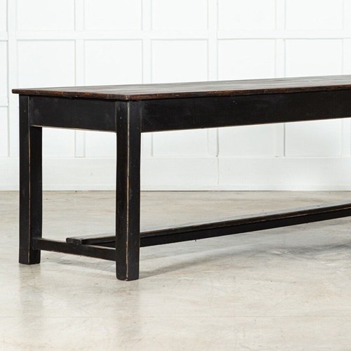 Large English Ebonised Beech Refectory Table