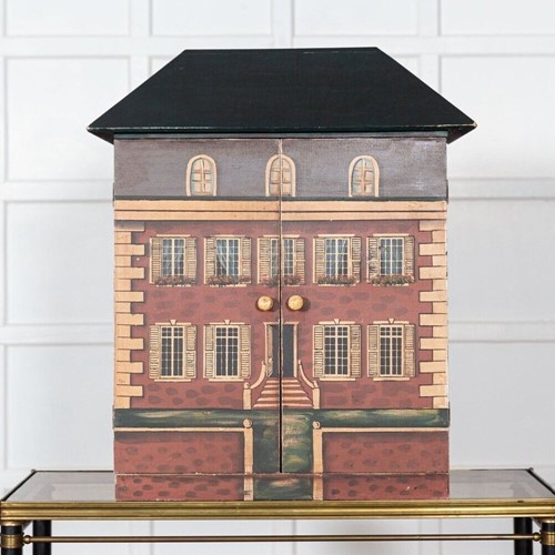 John Dickinson Style Trompe l’oeil Cabinet