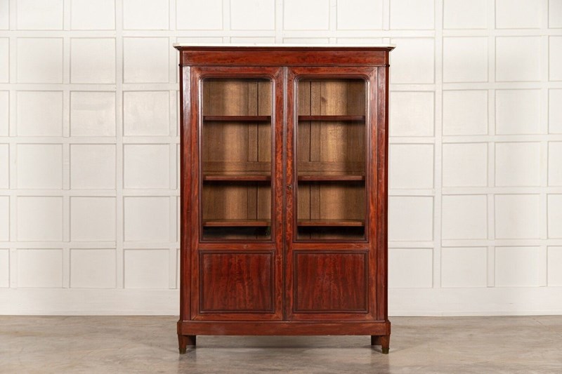 19Thc French Marble Top Glazed Bookcase / Vitrine-adam-lloyd-interiors-0-1-main-638162596042332415.jpeg