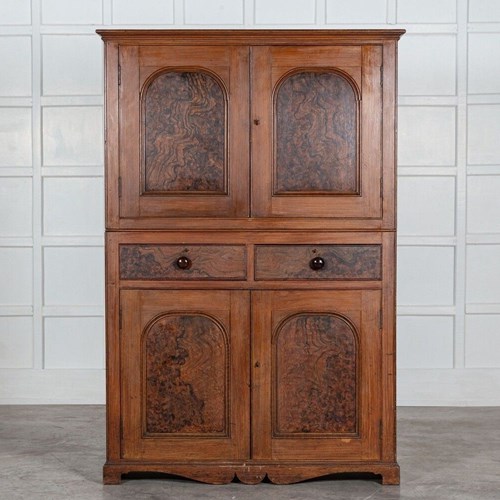 19Thc Scottish Grained Pine Housekeepers Cupboard