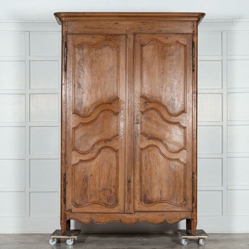 Large 19Thc French Fruitwood Armoire