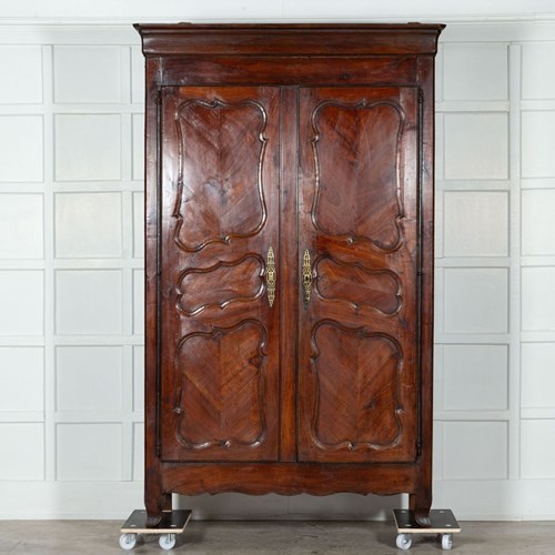 19Thc French Fruitwood Armoire