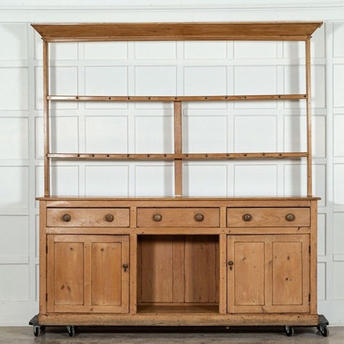 Large 19Thc English Pine Dresser